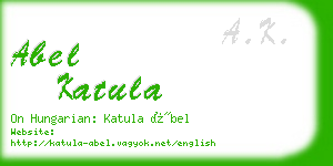 abel katula business card